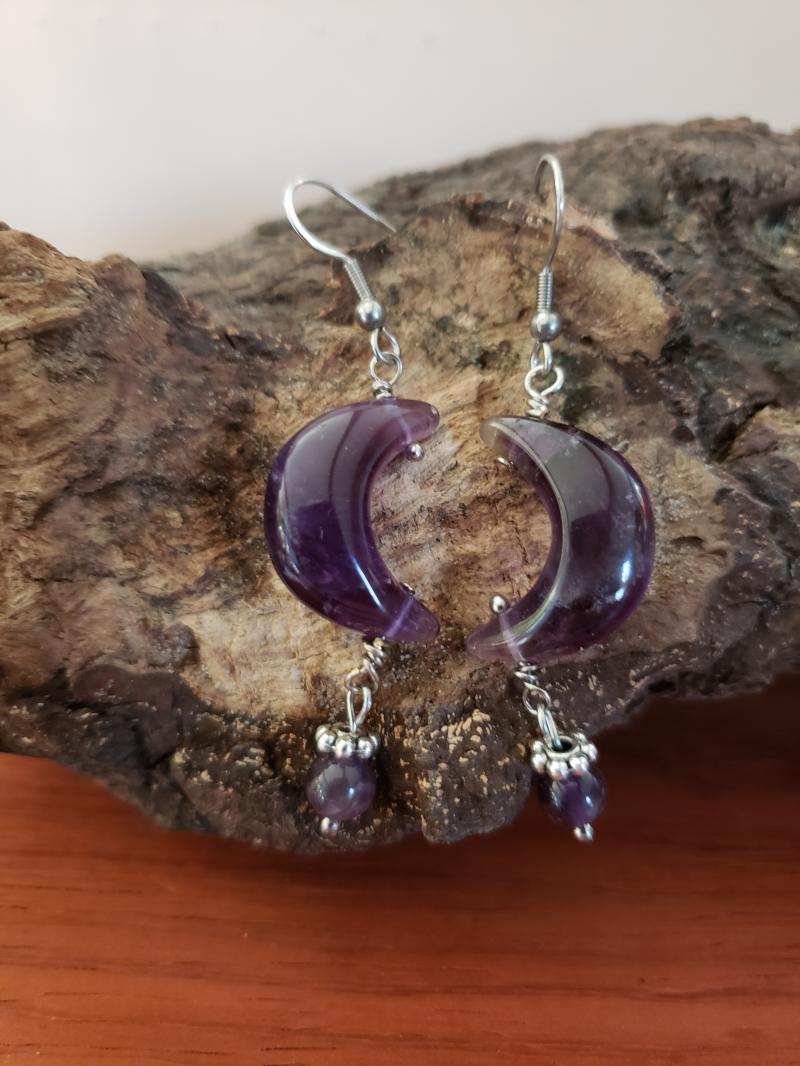 Boucles d'oreilles lune 