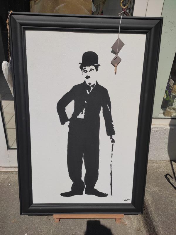 Grande toile avec cadre