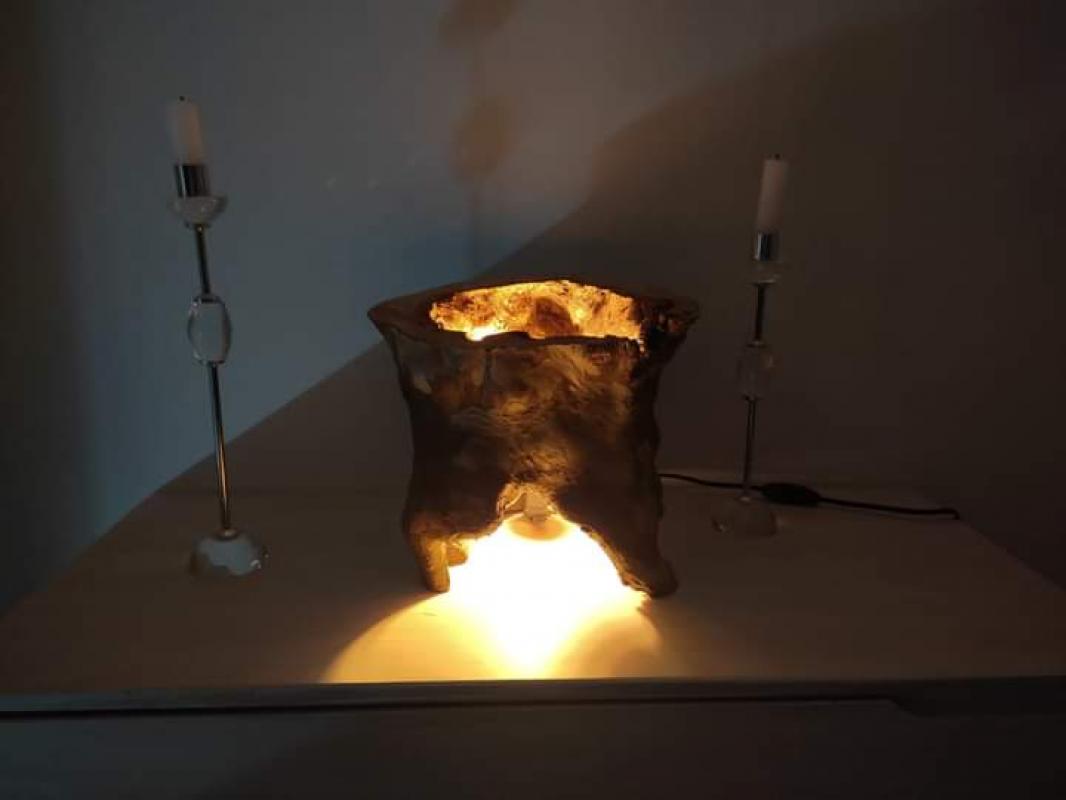Luminaire souche traitée 