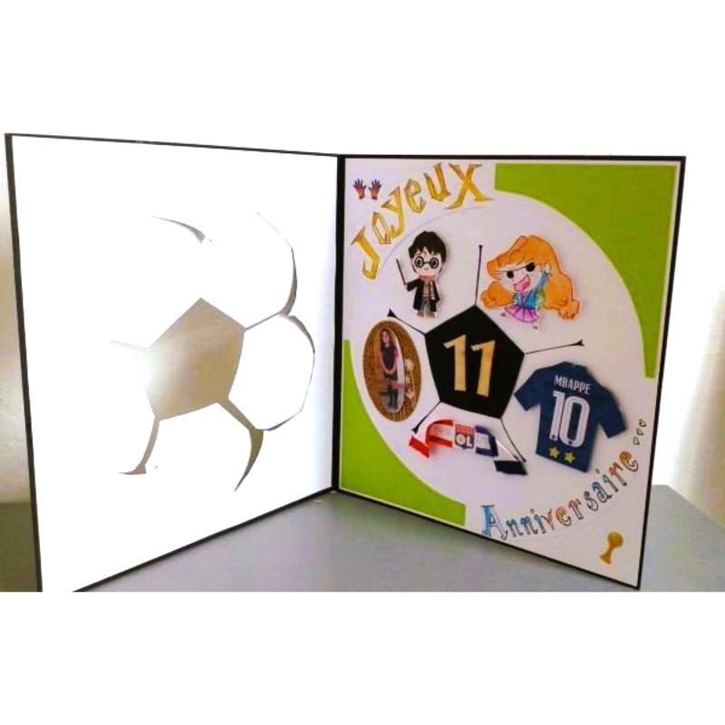 Carte anniversaire football personnalisée