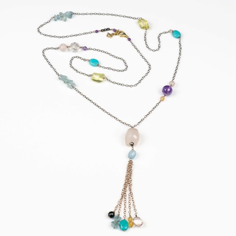 Sautoir Pièce Unique Bohème Pastel N°2