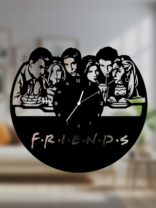 Horloge Murale en Vinyle – Thème FRIENDS