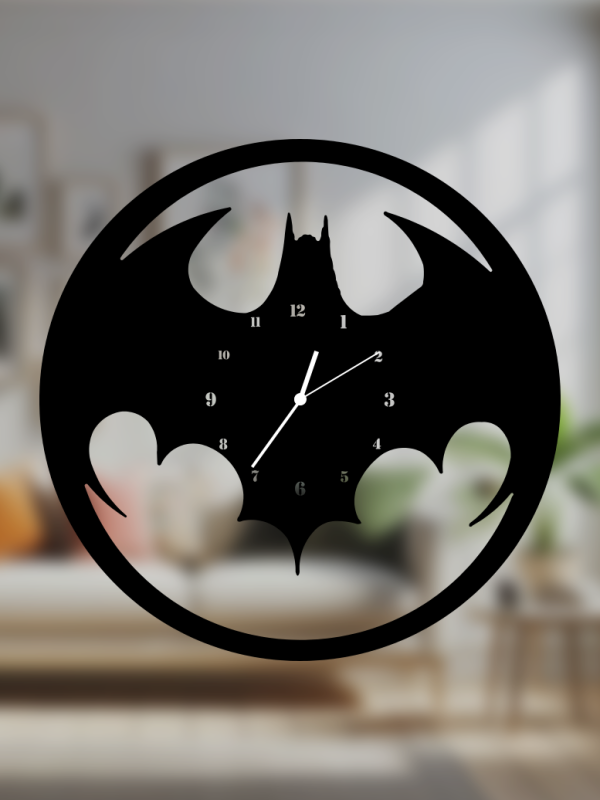 Horloge Murale en Vinyle – Thème Batman