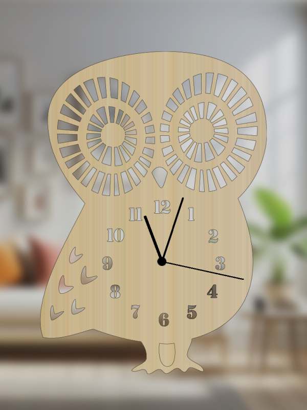 Horloge Murale en Bois – Thème Animaux